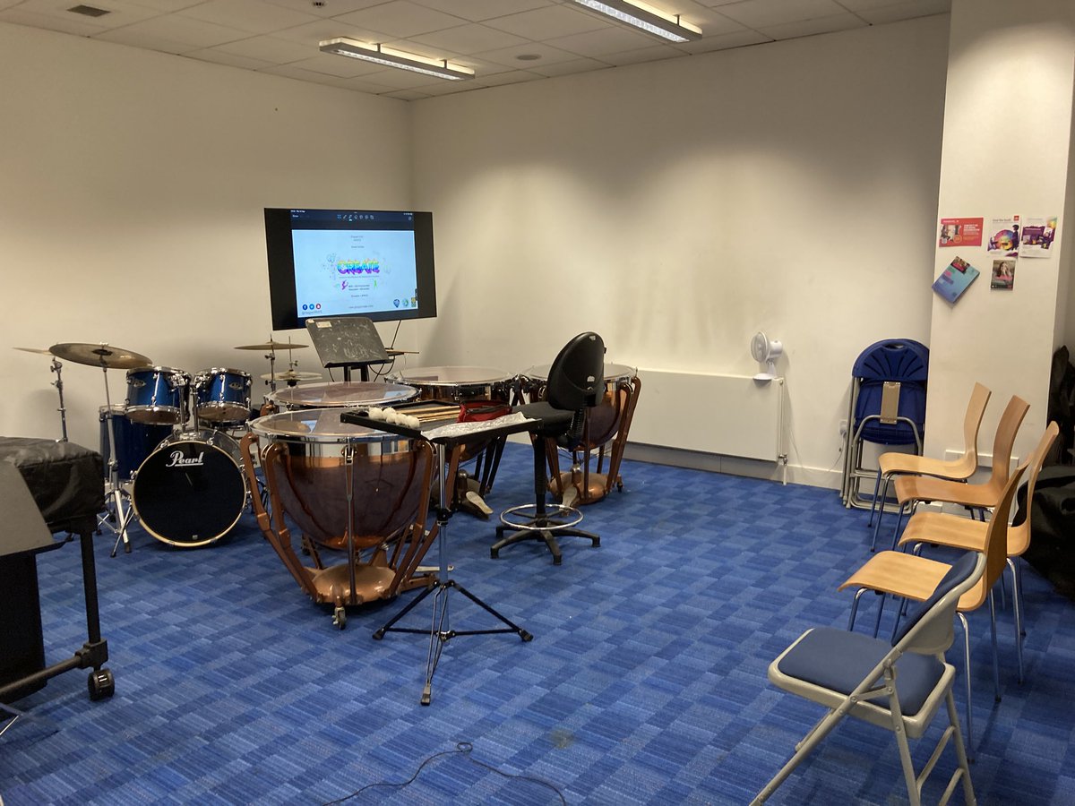 The stage is set for the <a href="/GlasgowCREATE/">Glasgow CREATE</a> CLPL timpani session #teampercussion