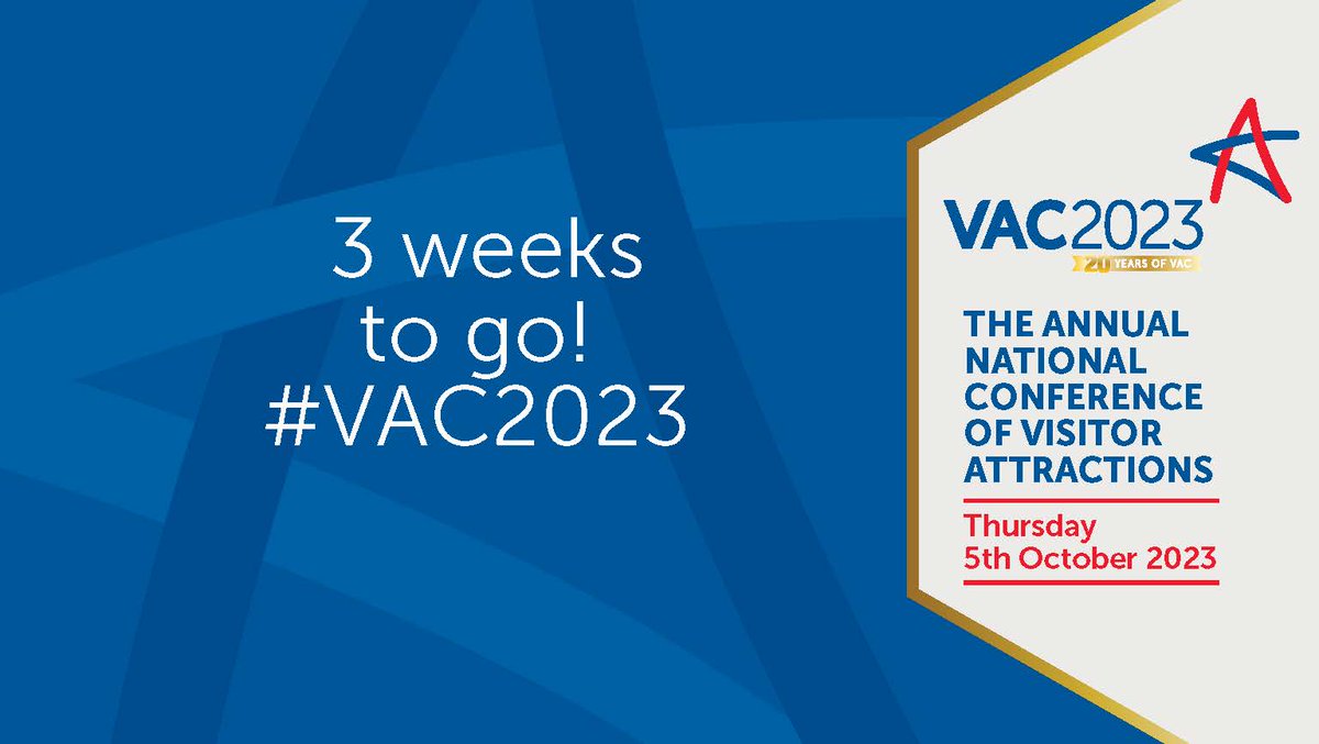 vac_conference's tweet photo. #VACisBAck in three weeks!
If you haven't already, you can view the full programme here: https://t.co/5UkZsMlx2v
We can't wait to welcome you to London on October 5th.
#VAC2023 #visitorattractions https://t.co/3JBMREgWjG