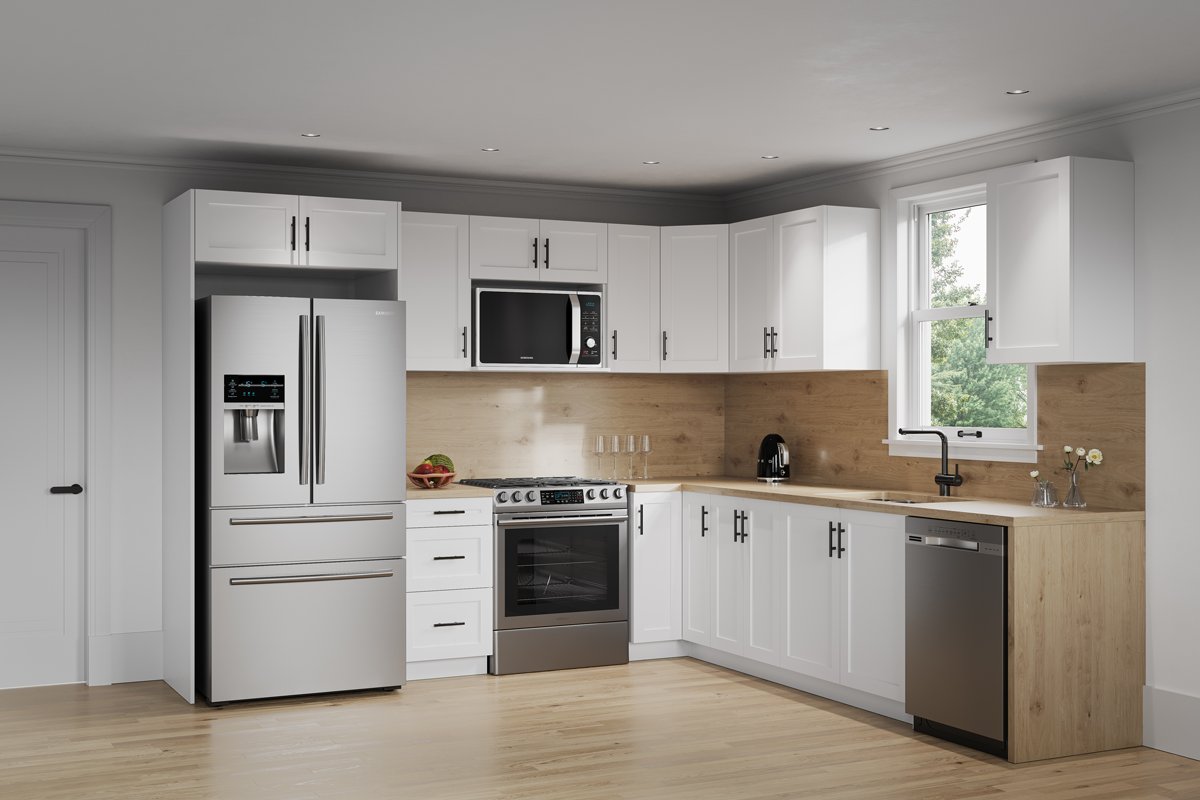cabinetsmith's tweet photo. Smooth as silk? Well not quite, but still paintlike smooth white. Check out Huntsville Shaker Smooth White for your next kitchen, or bar, or in-law suite renovation. #smooth #timeless #classic #shaker https://t.co/mSUOthV4FX