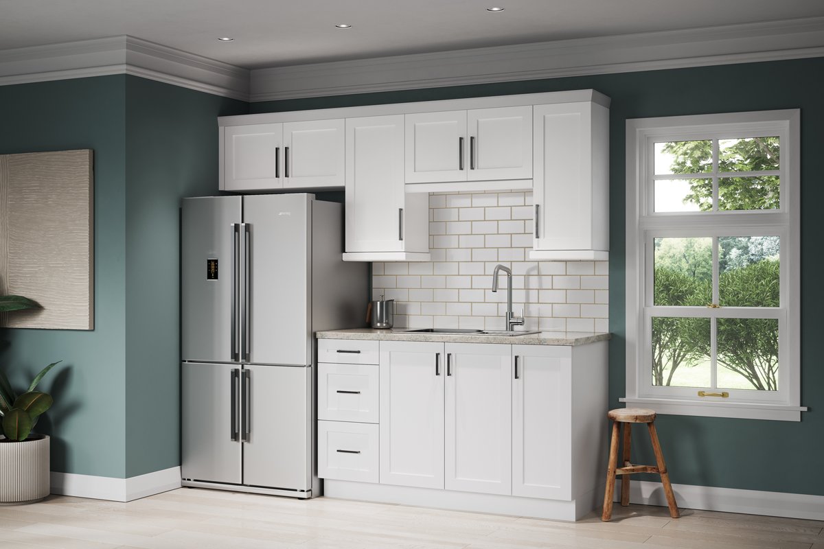 cabinetsmith's tweet photo. Smooth as silk? Well not quite, but still paintlike smooth white. Check out Huntsville Shaker Smooth White for your next kitchen, or bar, or in-law suite renovation. #smooth #timeless #classic #shaker https://t.co/mSUOthV4FX