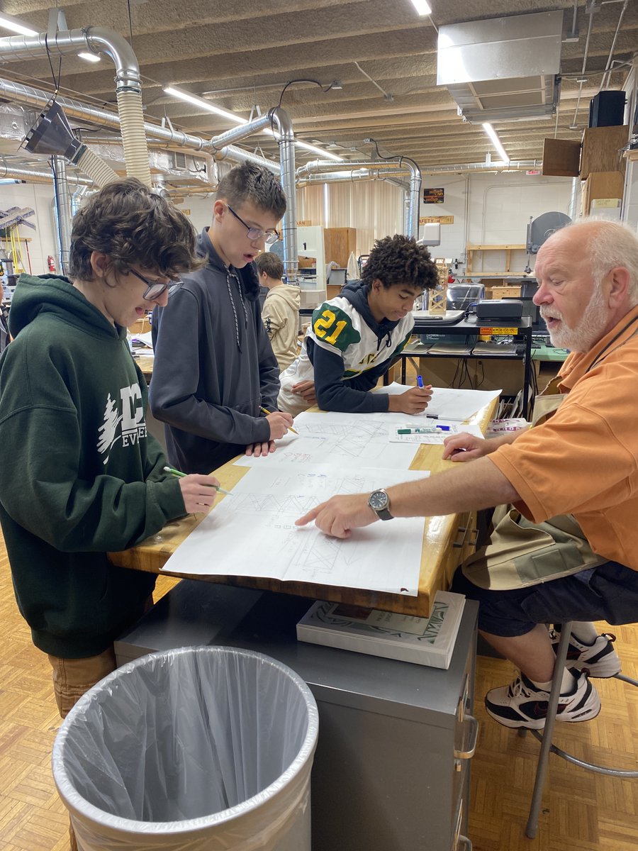 Mr. Rochester‘s Construction Technology classes are designing and building cranes with a limited amount of supplies. Tests to see how much weight they can hold will begin soon!