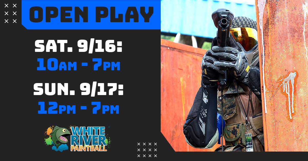 WRPaintball's tweet photo. Who is ready for a weekend full of paintball?! 👏

#WhiteRiverPaintball #OpenPlay #Paintball #PaintballFields #AndersonIN https://t.co/0UKPUK0RNf