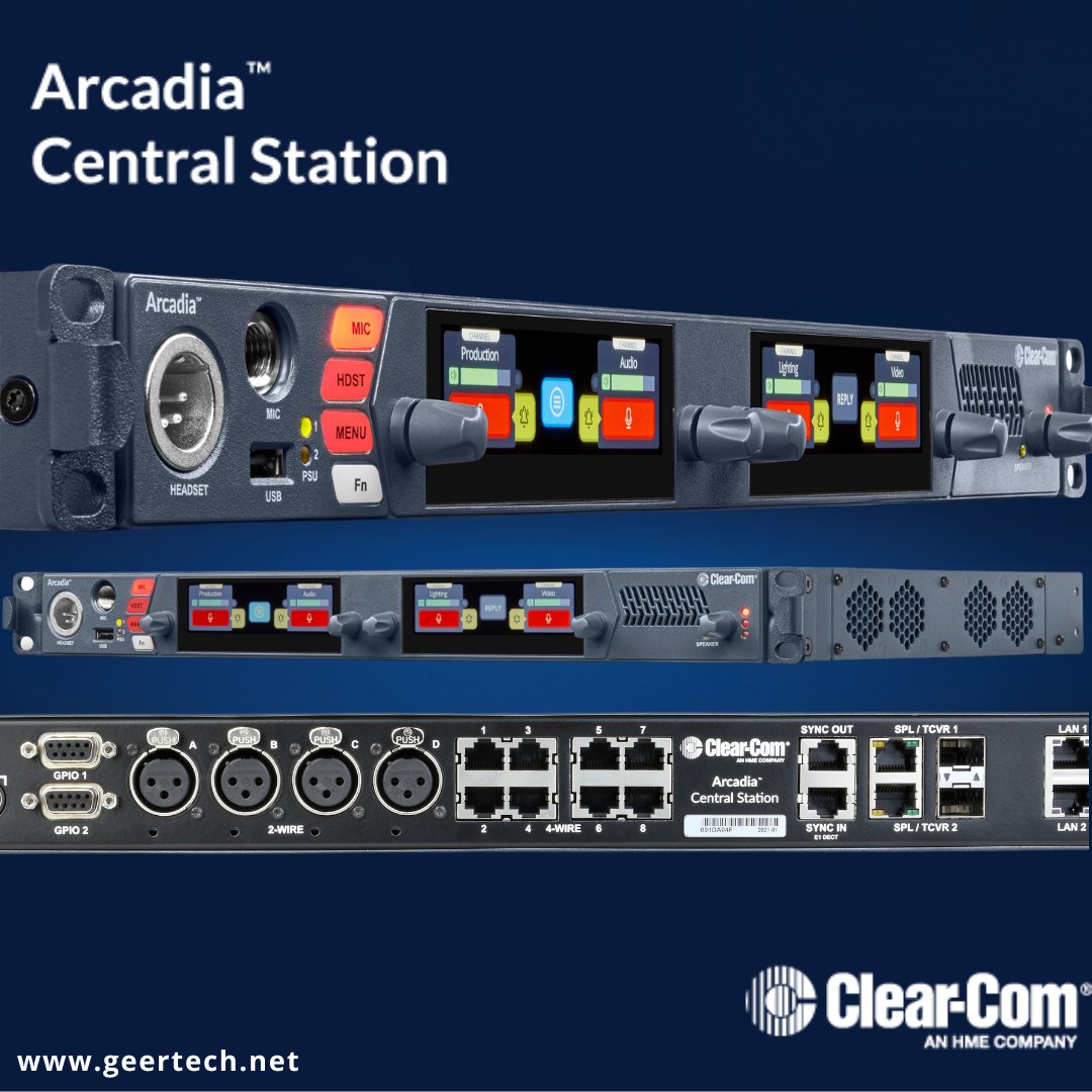 GeerTech's tweet image. @clearcomsystem's Arcadia Central Station is getting a free upgrade!   IP interfacing connectivity + an increase in capacity for up to 285 connections makes it now the most powerful 1RU intercom system.

Contact us to schedule a demo!

#intercom #avtweeps #GeerTech
