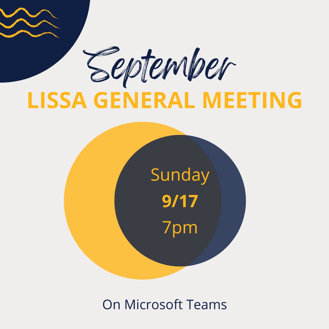 Our next LISSA General Meeting is happening this Sunday at 7pm on Microsoft Teams! We hope to see you there 💙

#uncgliss #uncglis #uncg