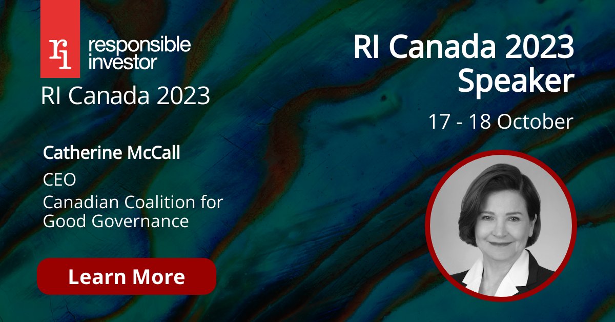 Learn about the effectiveness of the @theCCGG's board engagement program first-hand from CEO, Catherine McCall at RI Canada, 17-18 October in Toronto. Download the agenda to discover more: okt.to/syxMNH #RICanada #ResponsibleInvestor