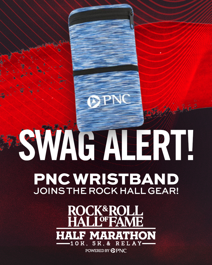 Get ready for the rockstar swag at the Rock Hall Half Marathon powered by <a href="/PNCBank/">PNC Bank</a>!  🎸

There's a new addition to the swag lineup — the PNC wristband! This accessory is the perfect spot for your key, phone or credit card. 🎁

Rock your run on 10/8 ➡️ rockhallhalfmarathon.com