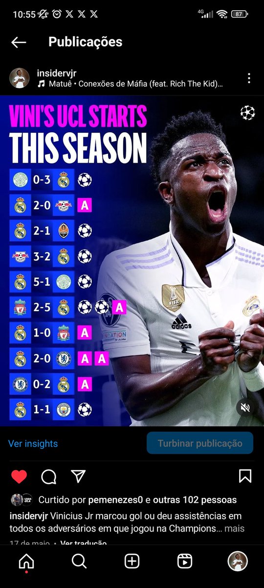 insidervjr's tweet photo. Vinícius Jr mais uma vez não foi indicado ao prêmio Fifa The Best.

Único jogador nas 5 principais ligas a ultrapassar 20 gols e 20 assistências.

Na Champions League foi o segundo melhor jogador da competição, apenas atrás do artilheiro Haaland.

Marcou gol em TODOS os times em que enfrentou da fases de grupos até a semifinal do mata-mata.

O que ele precisa fazer para a Fifa notar ele?