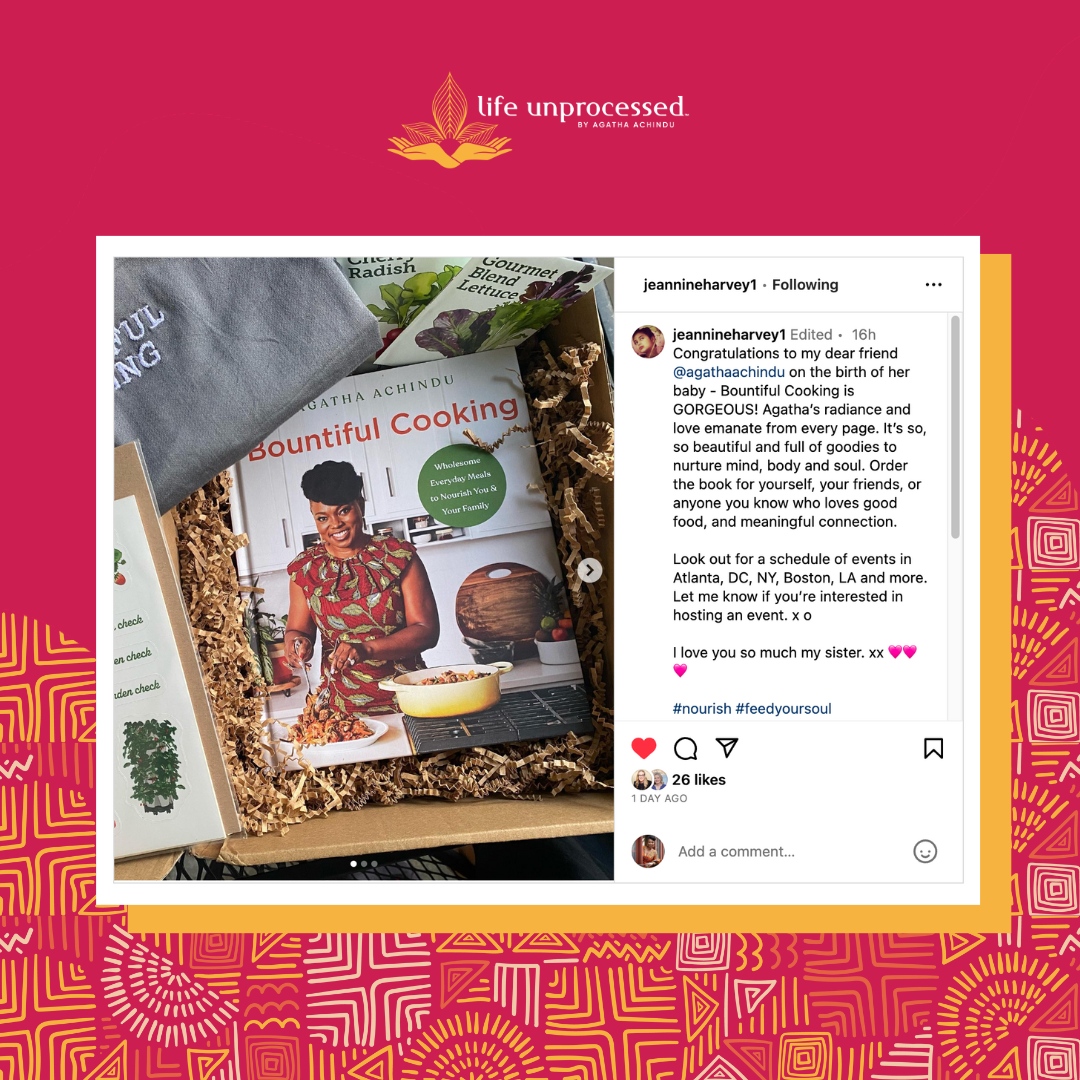 I am truly overwhelmed by the incredible response to my book! Your support means the world to me, and I want to take a moment to express my deepest thanks to each and every one of you.

With gratitude
Your favorite Integrative Nutrition Health Coach and Wellness Architect