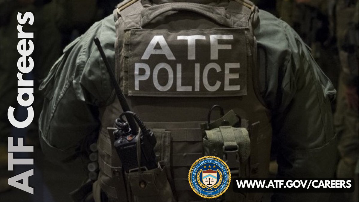 ATF offers rewarding career paths for people seeking new and exciting opportunities. We are currently hiring Special Agents. The job opening will close on Sept. 30. Learn more at atf.gov/careers. Apply today at usajobs.gov/job/729786000. #ATFJobs #WeAreATF