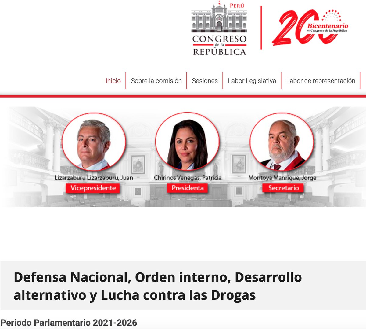Desde agosto, el exministro Miguel Angel Rodriguez Mackay es asesor de la Comisión de Defensa, presidida por Patricia Chirinos.
Ayer lo escuchamos en una entrevista defendiendo la investigación contra la JNJ, impulsada por Chirinos.