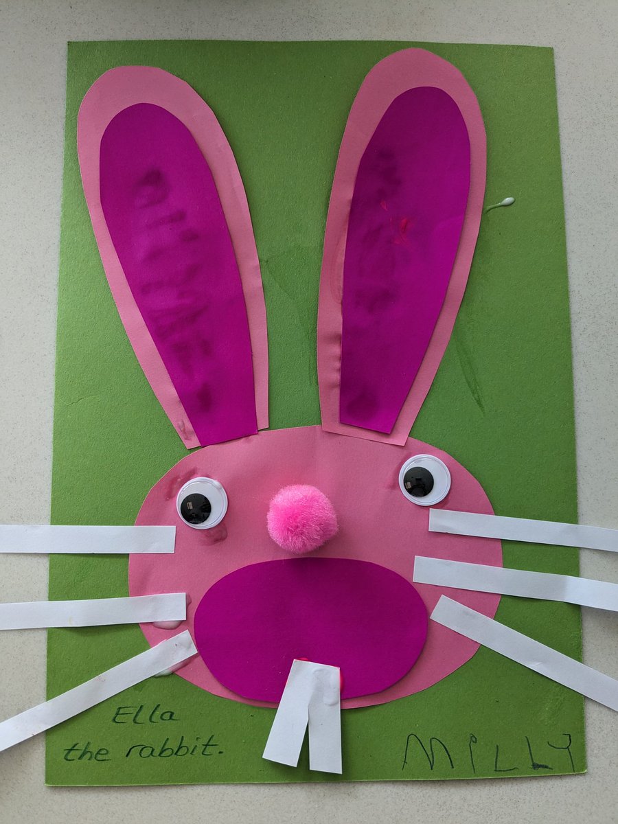 Lovely fun this afternoon making Ella the rabbit with an #EYFS patient in the hospital today using mixed media and different creative techniques. #HospitalTeaching #ThisIsAP @CranburyCollege #EarlyYearsEducation #EducationMatters