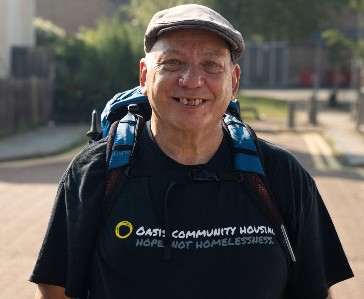 oasiscomhousing's tweet photo. 🥾🌳 It's one week since Philip Le Marquand set off on his 385-mile walk from our Projects in Peckham to our Gateshead Basis homeless drop-in for #hopenothomelessness. 

Today's route takes Philip along part of the Great Ouse river. He aims to reach Peterborough by the weekend. https://t.co/QIYq1OIzYN