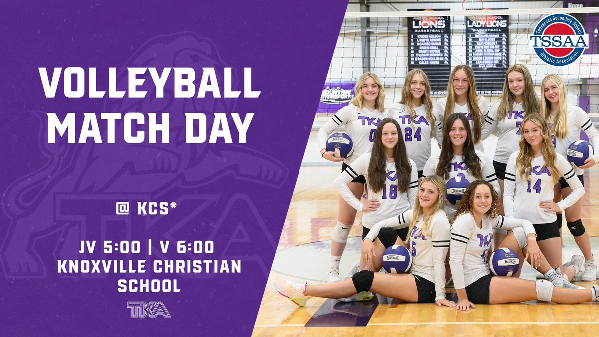TKAsports's tweet image. 🏐 MATCHDAY ‼️

🆚| KCS 
📍| @ Knoxville Christian School
⏰| 5:00 (JV) 6:00 (V)