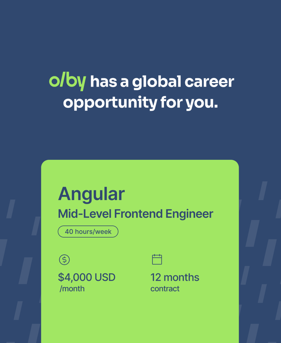 beolby's tweet photo. Are you an Experienced Software Engineer in Angular? Your next international remote tech job can be just a few clicks away 🚀 Start your journey with us: apply now at https://t.co/8UDaEDXz24 or tag someone who may be interested ⤵️ https://t.co/mjJ3evIjZD