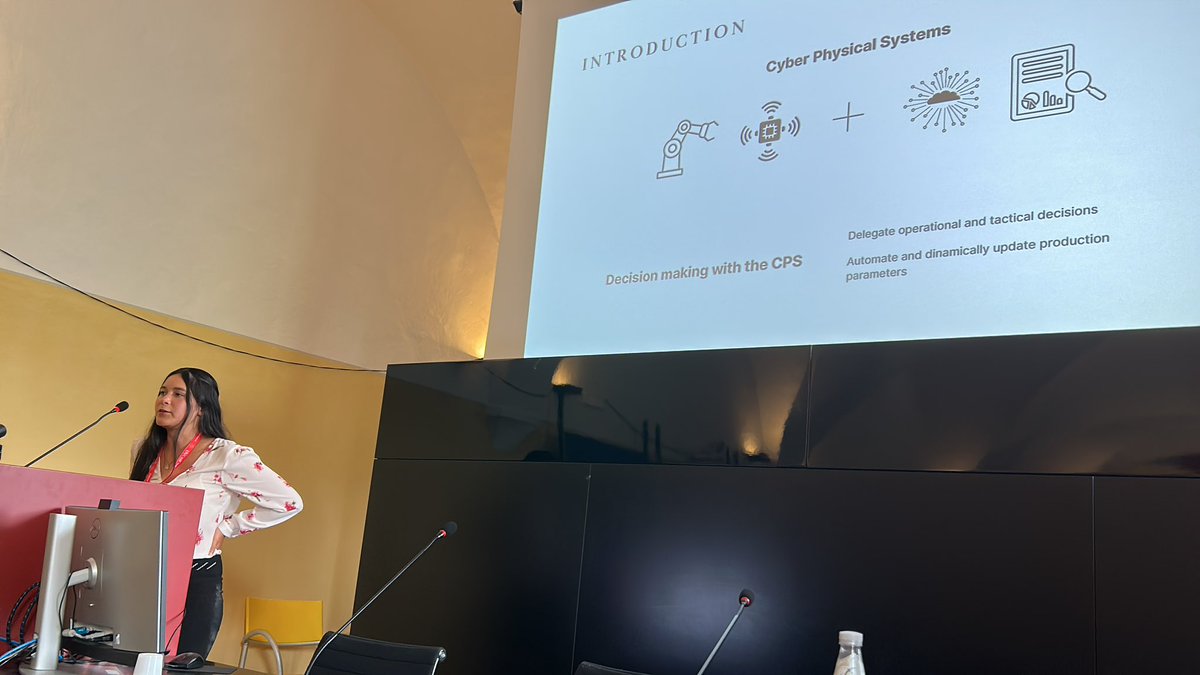 Sofia Abadia presenting the paper titled “Towards a framework for intelligent Cyber-Physical Systems (iCPS) design”