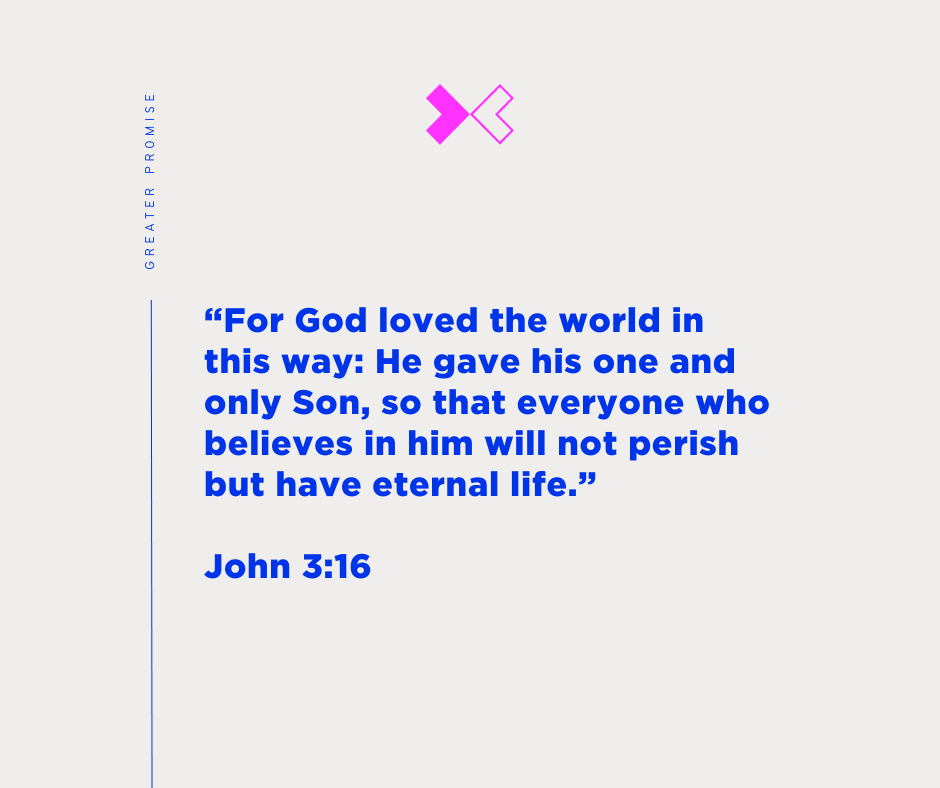 For anyone who needs this reminder or needs to hear this truth for the first time... God loves you so much that He sent His son Jesus to die a death that we deserve so that we could spend eternity in Heaven with Him. There's no Greater Promise or hope than this. #GreaterPromise