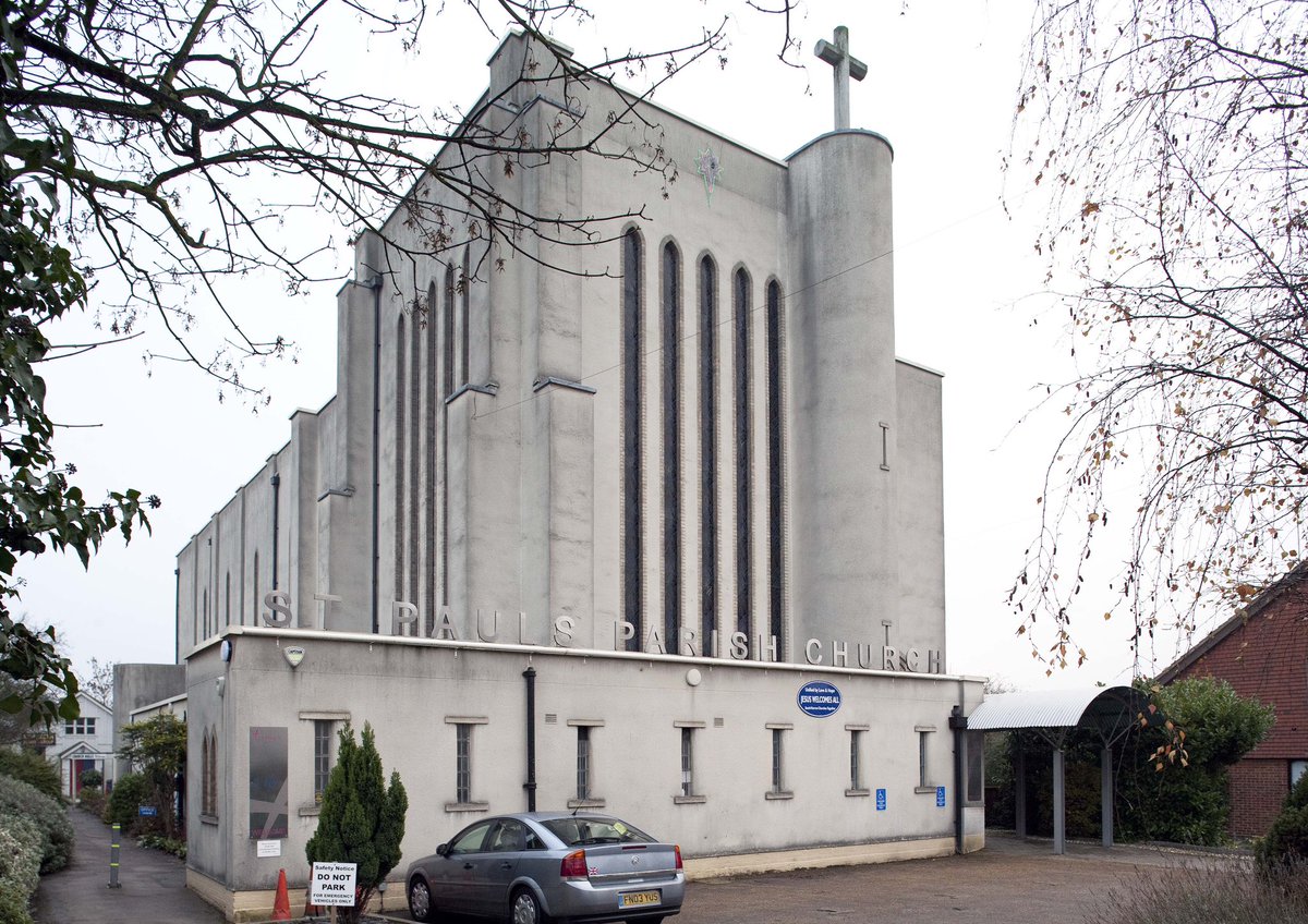 mod_in_metro's tweet photo. This Saturday sees the opening of an exhibition at St James’s, Clapham on the work of architect NF Cachemaille-Day, focusing both on his work at St James and elsewhere, with over 80 photos (some by me) of his designs. The exhibition is open for a month 
https://t.co/hWuavfJ5ll https://t.co/QFCjZVIqhO
