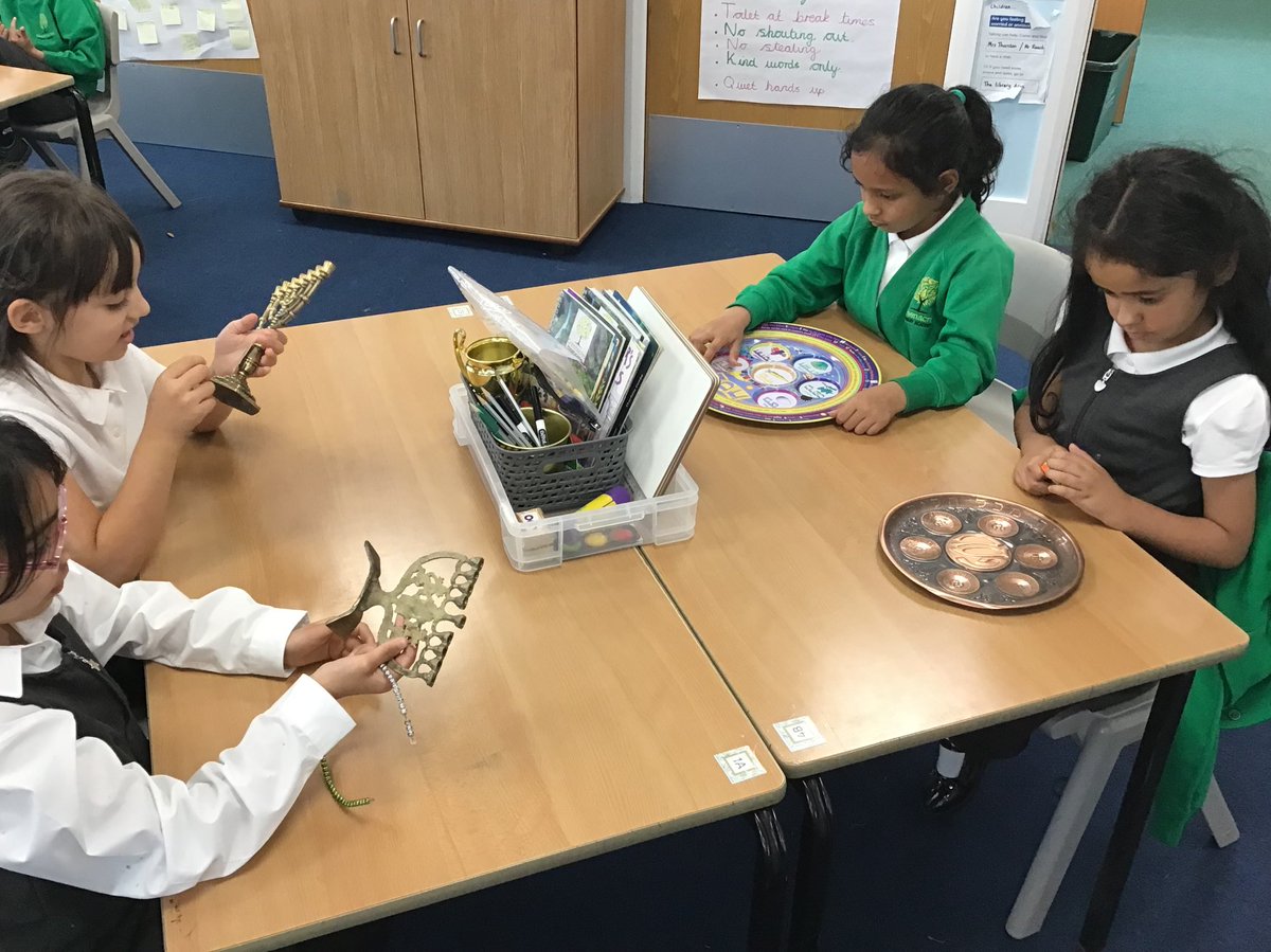 In year 3 we study Judaism and how Jewish people live 🕎✡️🕍 . Today we looked at what you might find in a Jewish home #GPARE <a href="/TeamGreenacres1/">Greenacres Primary Academy</a>