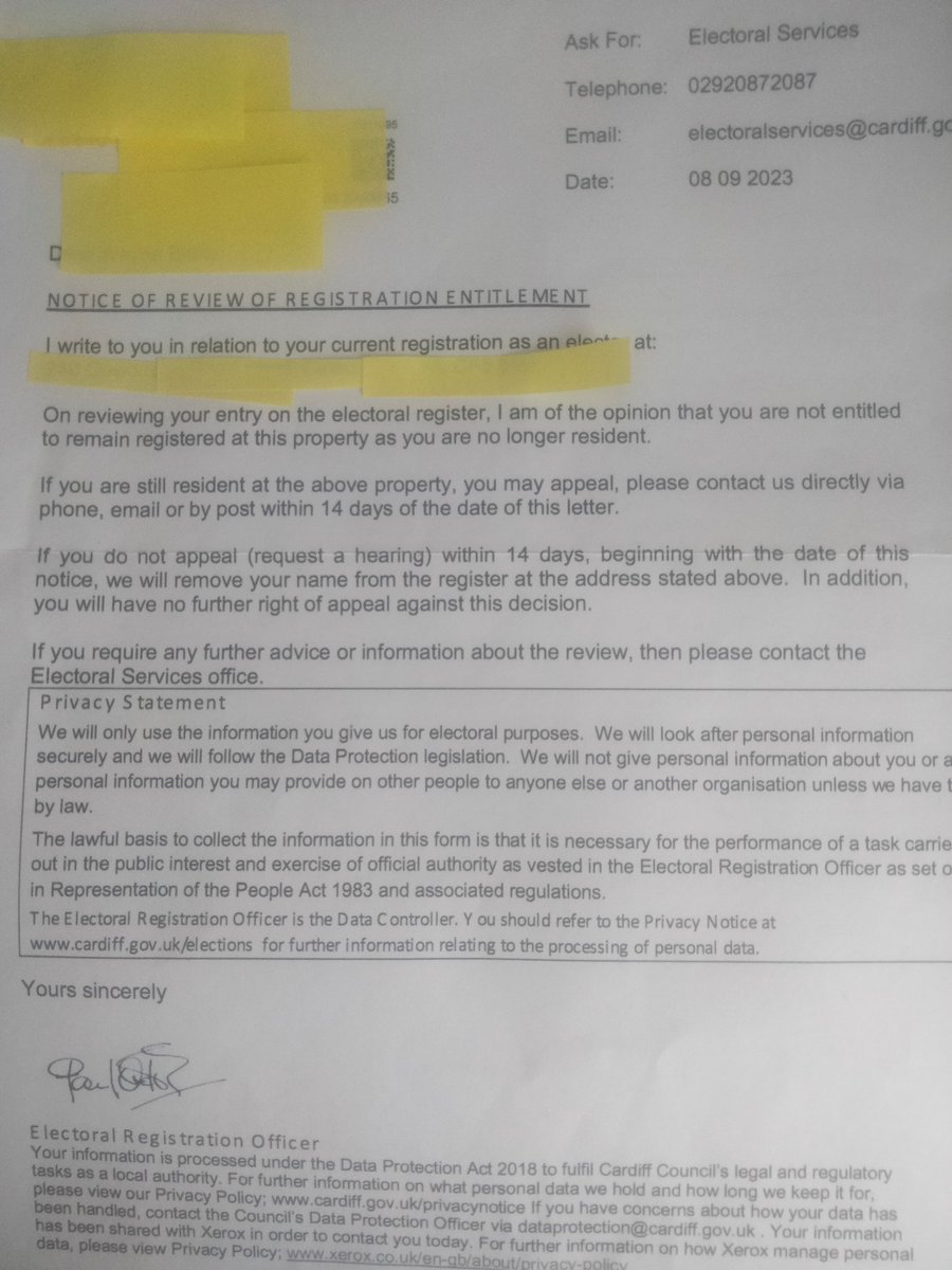 Janebla53039586's tweet image. The incompetence of @cardiffcouncil is mind blowing. Mum used the #tellusonce service to register my father's death only to receive this letter ADDRESSED TO HIM, AT THE ADDRESS THEY ARE CONFIRMING HE NO LONGER LIVES AT DUE TO HIS DEATH! #cardiffonline #walesonline #cardiff 😡