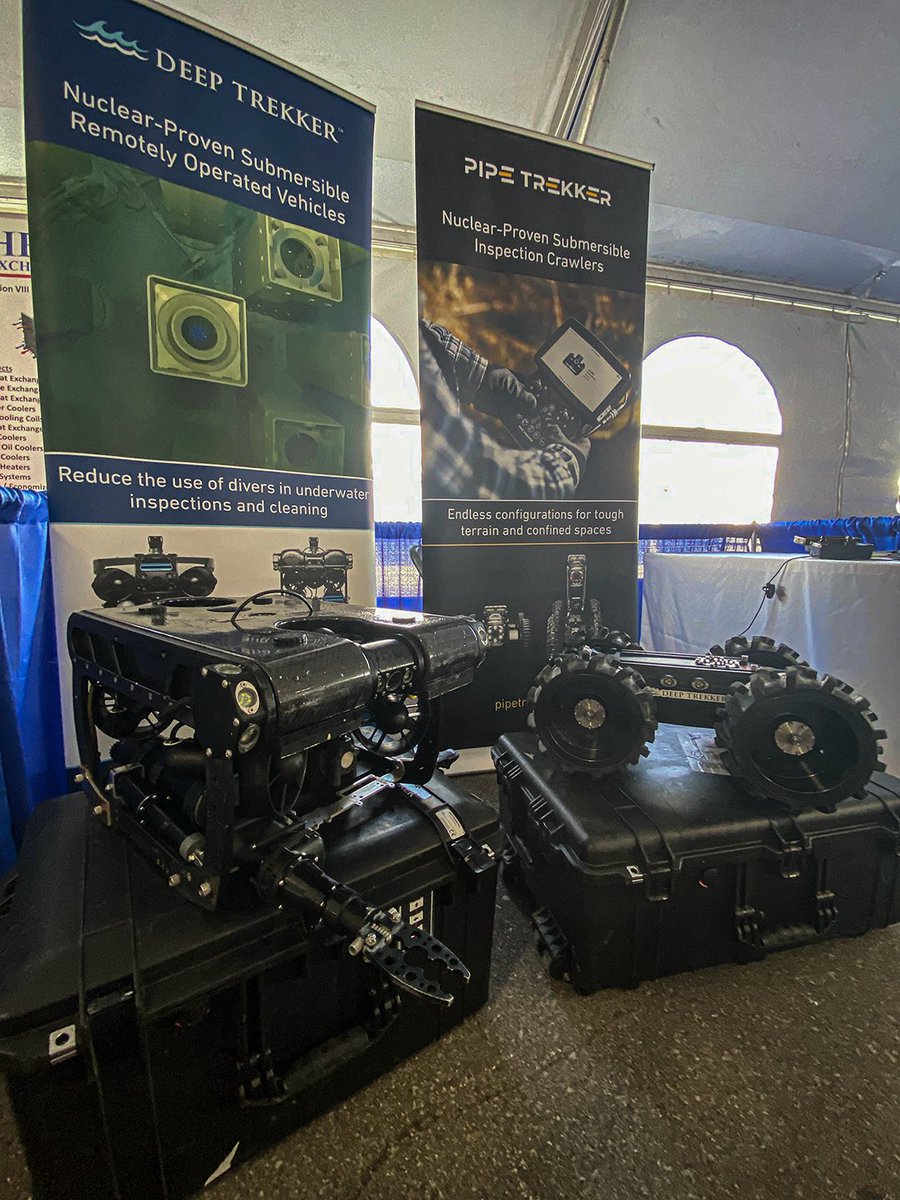 deeptrekker's tweet photo. We're at #ONCI #OPG #SuppliersDay2023 today in Pickering, ON!
Come and say hello to our Sales and Marketing Director, Cody Warner.
We'll be showcasing our newest robot, the ONYX!
#DeepTrekker #ROV #robotics #nuclear #energy #insepction https://t.co/r3JTaSkCsE