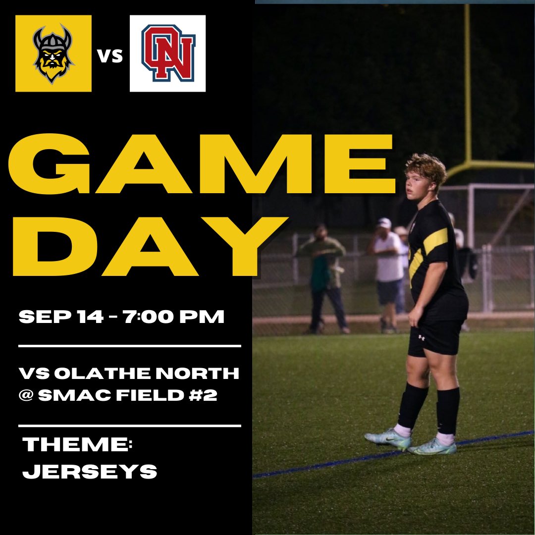 GAMEDAY
🆚 Olathe North
⏰ 7:00 PM
📍 SMAC Field 2
👕 Jerseys