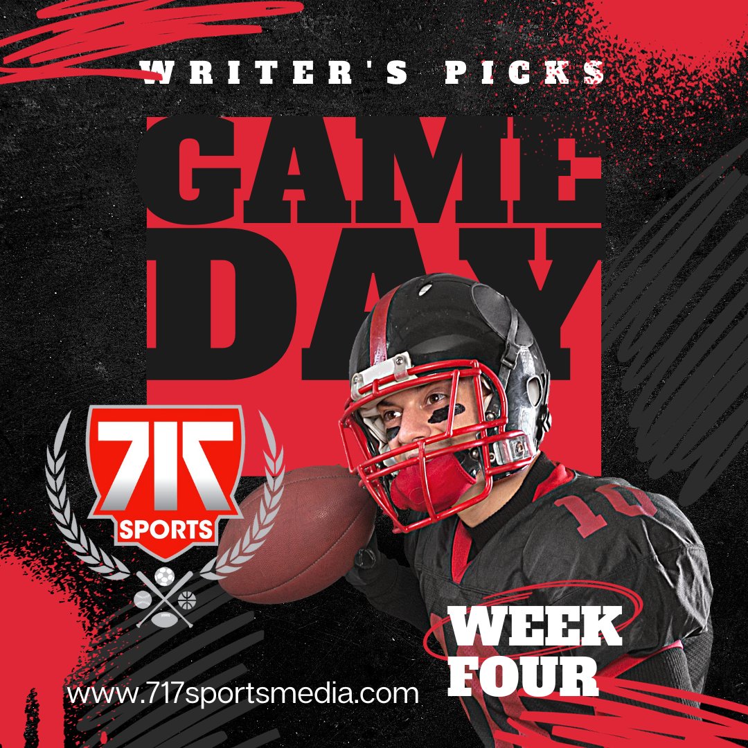 Our WRITER'S PICKS are up!! Check out the week four picks at 717sportsmedia.com 
#717sports #writerspicks #weekfour #ESPN #SportsCenter #footballseason #highschoolfootball #athletes