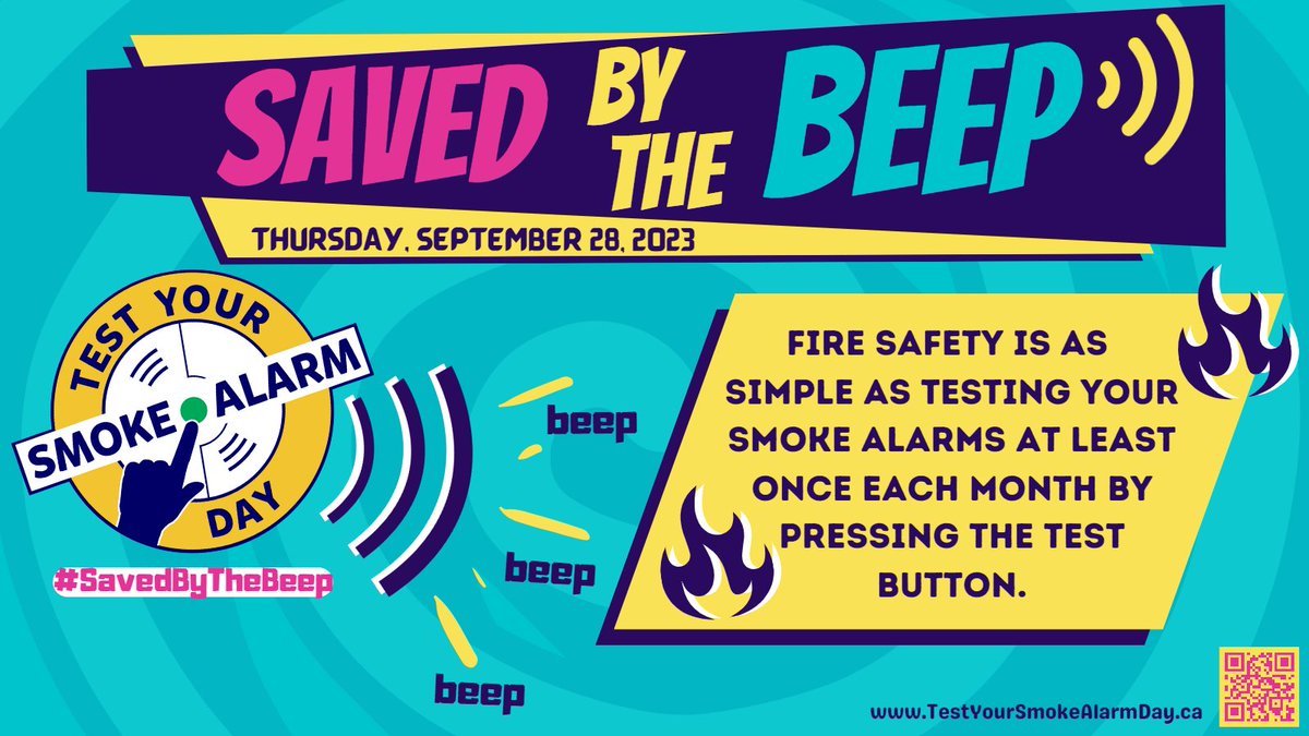 OttFirePrevent's tweet photo. Last year there were more fire fatalities in Ontario than the last 20 yrs. Working Smoke alarms save lives, cutting the risk of dying in a home fire in half. Join us Sept 28th and test your alarms on Ontario's first Test Your Smoke Alarm Day! #SavedByTheBeep https://t.co/yzCLxoqnNT