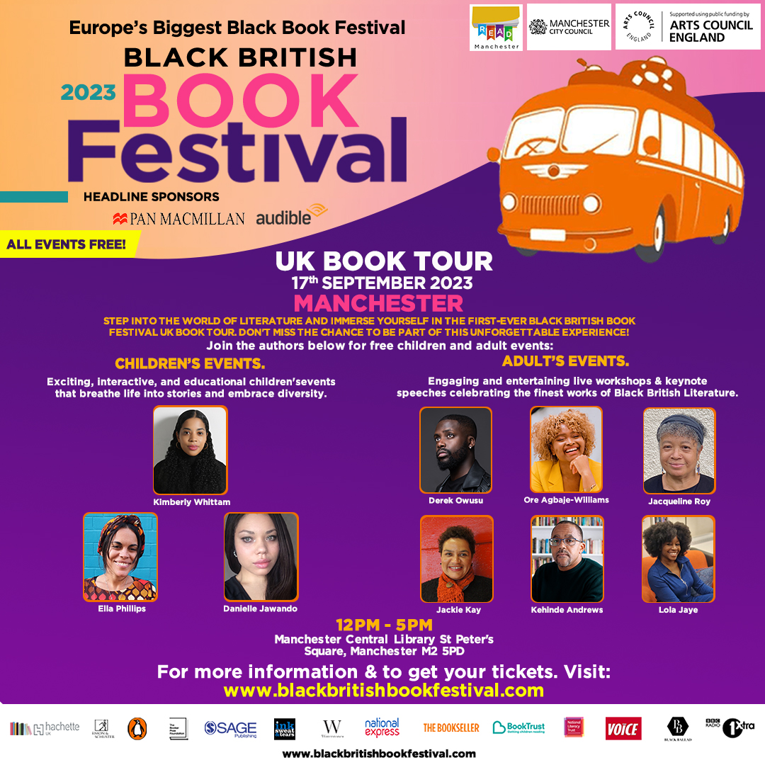 Legacy901FM's tweet image. The first ever Black British Book Festival is coming to Manchester this Saturday 17th Sept at Mcr Central Library, 12-5pm.

For more info and tickets visit blackbritishbookfestival.com

#blackbritish #bookfestival #mcrlibrary #blackbookfestival