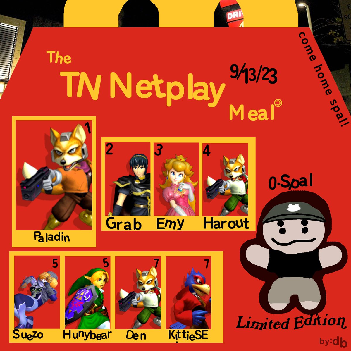 Warehouse_War's tweet photo. Congrats to the Top 8 of Rocketown Got Cancelled So TNcord Had A Netplay Weekly To Try And Find Spal At A Local McDonalds Instead tourney! https://t.co/4pMnqx2cMv