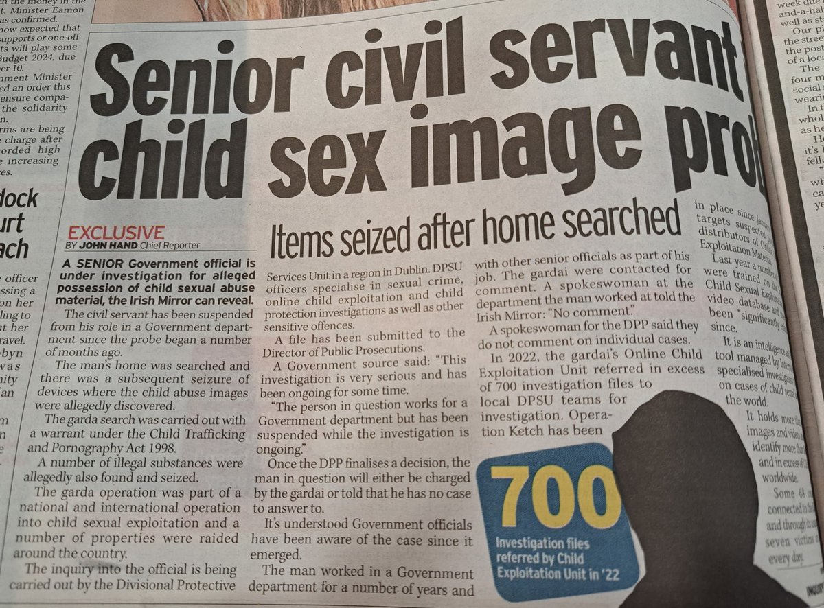 Irishcoverups's tweet photo. Justice Department, government and media #RTE #coverup, yet again 

Of Private secretary for TD Francise #Fitzgerald, Niall #Colgan https://t.co/GHlnyTbz8E