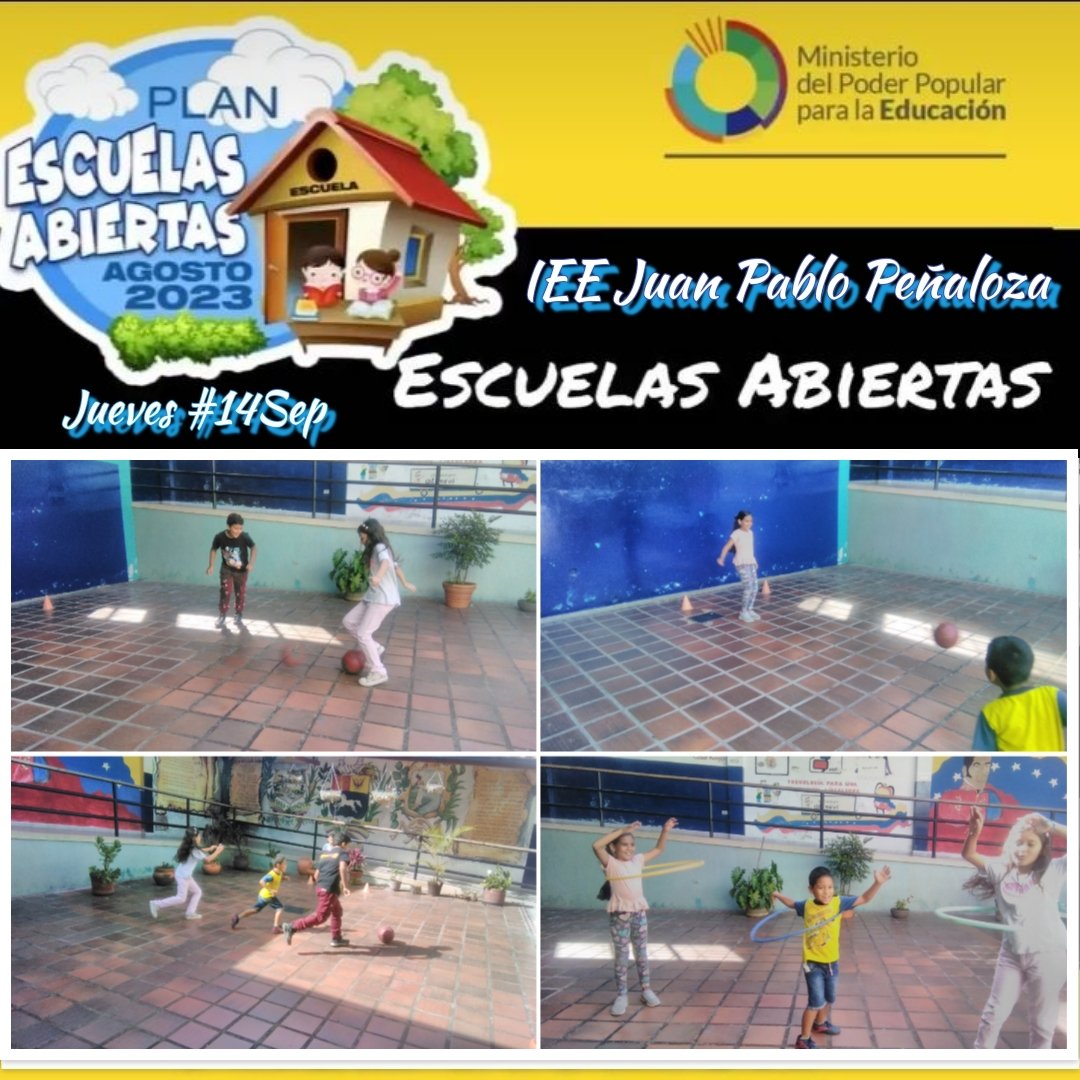 IEE Juan Pablo Peñaloza (@ieejuanpablop) on Twitter photo Seguimos en el 4to día en el <a href="/IEEJuanPabloP/">IEE Juan Pablo Peñaloza</a> este 📅 Miércoles #13Sep con Plan Escuelas Abiertas 💒 en la Sede de nuestro Instituto🏘️
🕣 8:30 AM.
👉👈
🎉🥳
<a href="/Berzabethg1/">Berzabethgandicaoficial</a> <a href="/_LaAvanzadora/">Yelitze Santaella</a> <a href="/NicolasMaduro/">Nicolás Maduro</a> <a href="/CDCETachira/">CDCE Táchira</a> <a href="/info_mppe/">INFO MPPE</a> <a href="/Div_Ini_Pri_Esp/">Divi. de Niños y Niñas ZET</a> <a href="/EeTachira/">Especial Tachira</a> <a href="/especialmppe/">Dir. General de Educ. Especial</a> @MPPEDUCACION Seguimos en el 4to día en el <a href="/IEEJuanPabloP/">IEE Juan Pablo Peñaloza</a> este 📅 Miércoles #13Sep con Plan Escuelas Abiertas 💒 en la Sede de nuestro Instituto🏘️
🕣 8:30 AM.
👉👈
🎉🥳
<a href="/Berzabethg1/">Berzabethgandicaoficial</a> <a href="/_LaAvanzadora/">Yelitze Santaella</a> <a href="/NicolasMaduro/">Nicolás Maduro</a> <a href="/CDCETachira/">CDCE Táchira</a> <a href="/info_mppe/">INFO MPPE</a> <a href="/Div_Ini_Pri_Esp/">Divi. de Niños y Niñas ZET</a> <a href="/EeTachira/">Especial Tachira</a> <a href="/especialmppe/">Dir. General de Educ. Especial</a> @MPPEDUCACION