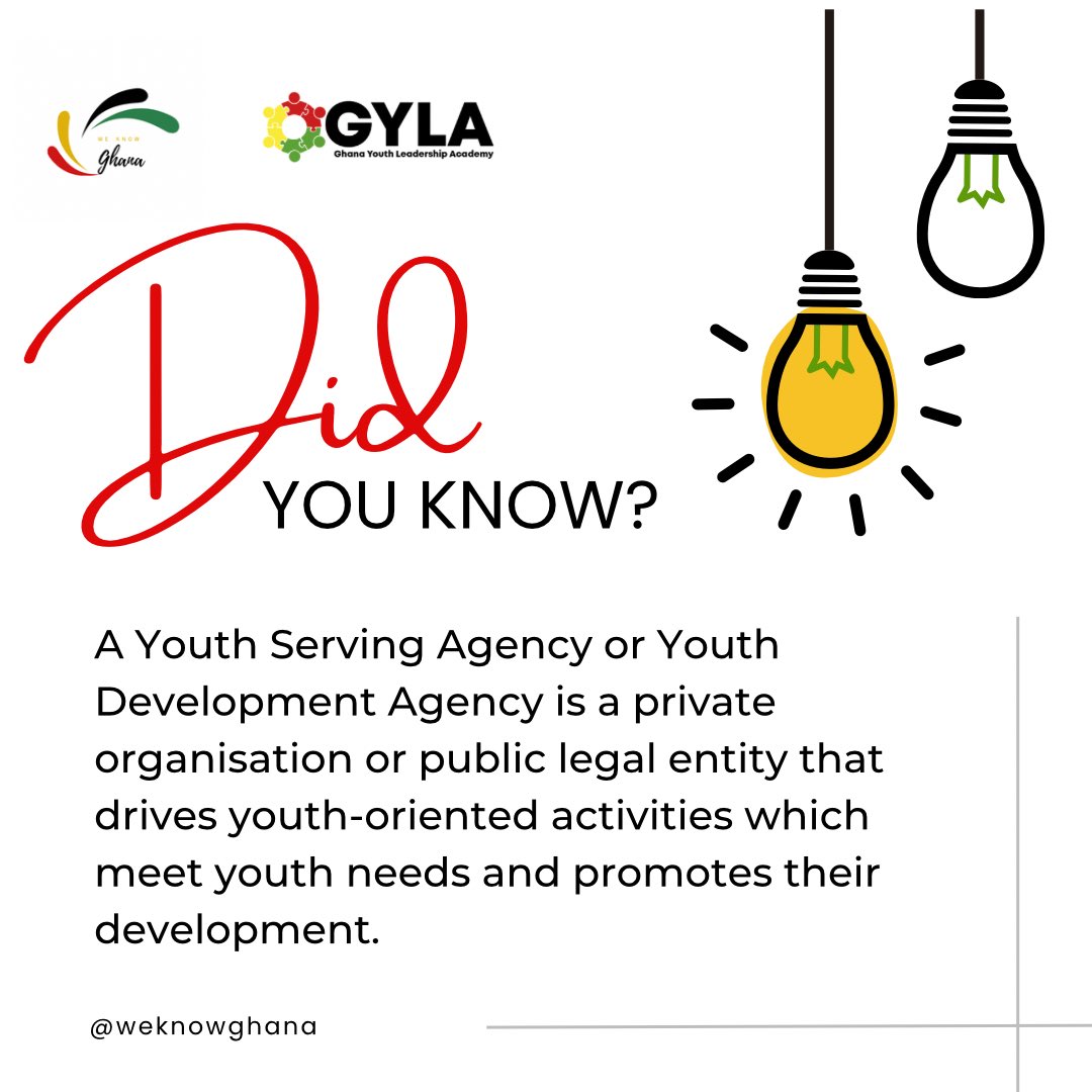 WeKnowGhana's tweet photo. Today, on #weknowghana , we are discussing youth serving agencies. 

Do you know any youth serving agencies? Let us know in the comments below 👇 

#weknowghana #youth #ghana #explorepage #exploregh #youthleadership #volunteer #development https://t.co/4HK7oVaPEy
