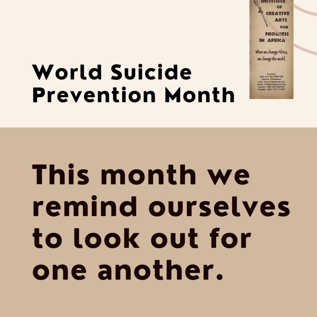WFOZICAPA's tweet photo. Reflecting on #SuicidePreventionMonth this #Thursday Let's celebrate the transformative work of #ICAPATrust in uplifting society through art. Each one of us can play a part know changing the narrative around mental health. Reach out, speak up.
Together, we can make a difference https://t.co/keMdQIVxfe