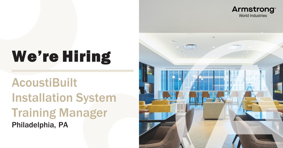 Do you have 5+ years of experience in project management or commercial construction? Looking for a new opportunity in the #Philadelphia area? We are hiring for an Installation System Training Manager bit.ly/3PimAnq