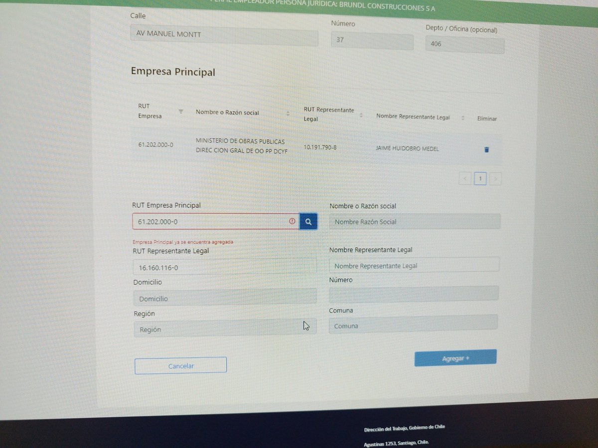 lvaleverdejo's tweet photo. @DirecDelTrabajo necesito crear más representantes legales de MOP y no puedo, solución? https://t.co/tfFlmjvfHv