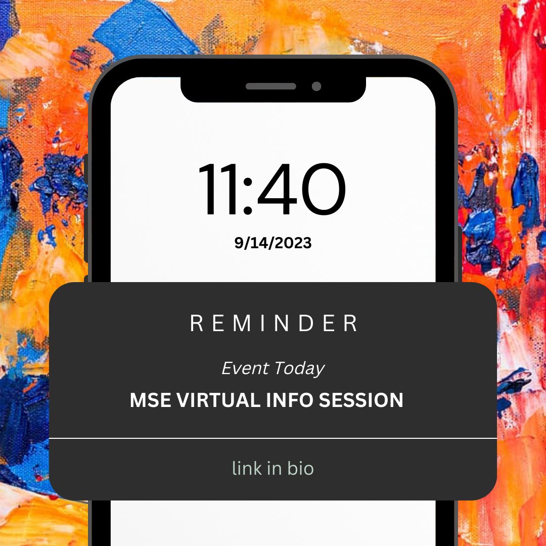 PGgators's tweet photo. REMINDER: MSE Virtual Info Session today @ 11:40 AM. https://t.co/ax4uu7DA6w

 #pggators @UFMSE https://t.co/qVYe3jSxb8