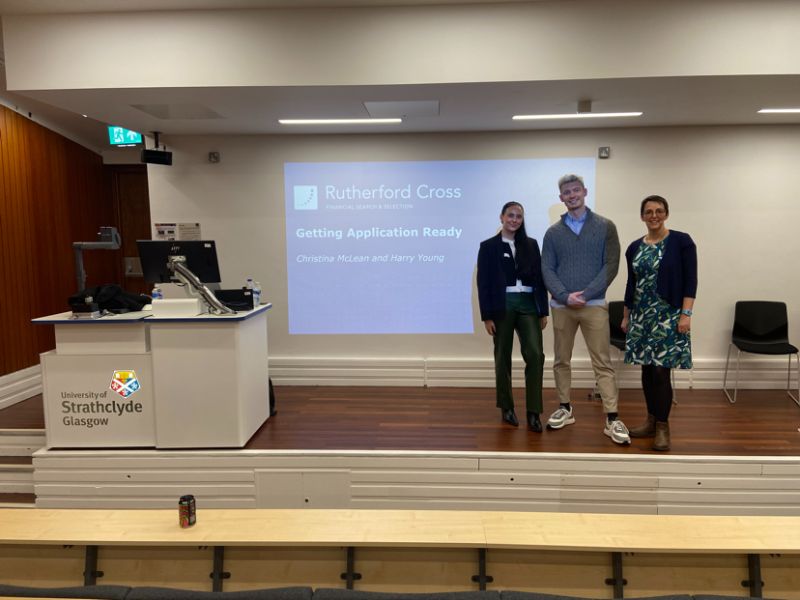 RC_Finance's tweet photo. Today we were invited along to @UniStrathclyde this afternoon to talk all things ‘Getting Application Ready’ with their third-year Accountancy &amp; Finance students.

Harry Young and Christina got the chance to chat with soon to be graduates about their career goals and next steps! https://t.co/pIxVgLNmQ7