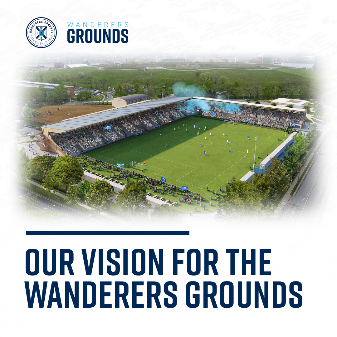 HFXWanderersFC's tweet photo. ⚓️ It’s time for Halifax to have a home for outdoor sports and entertainment. Today, president and founder Derek Martin presented our proposal for a permanent venue at Wanderers Grounds that would be the city’s community stadium while remaining the home field of the club.