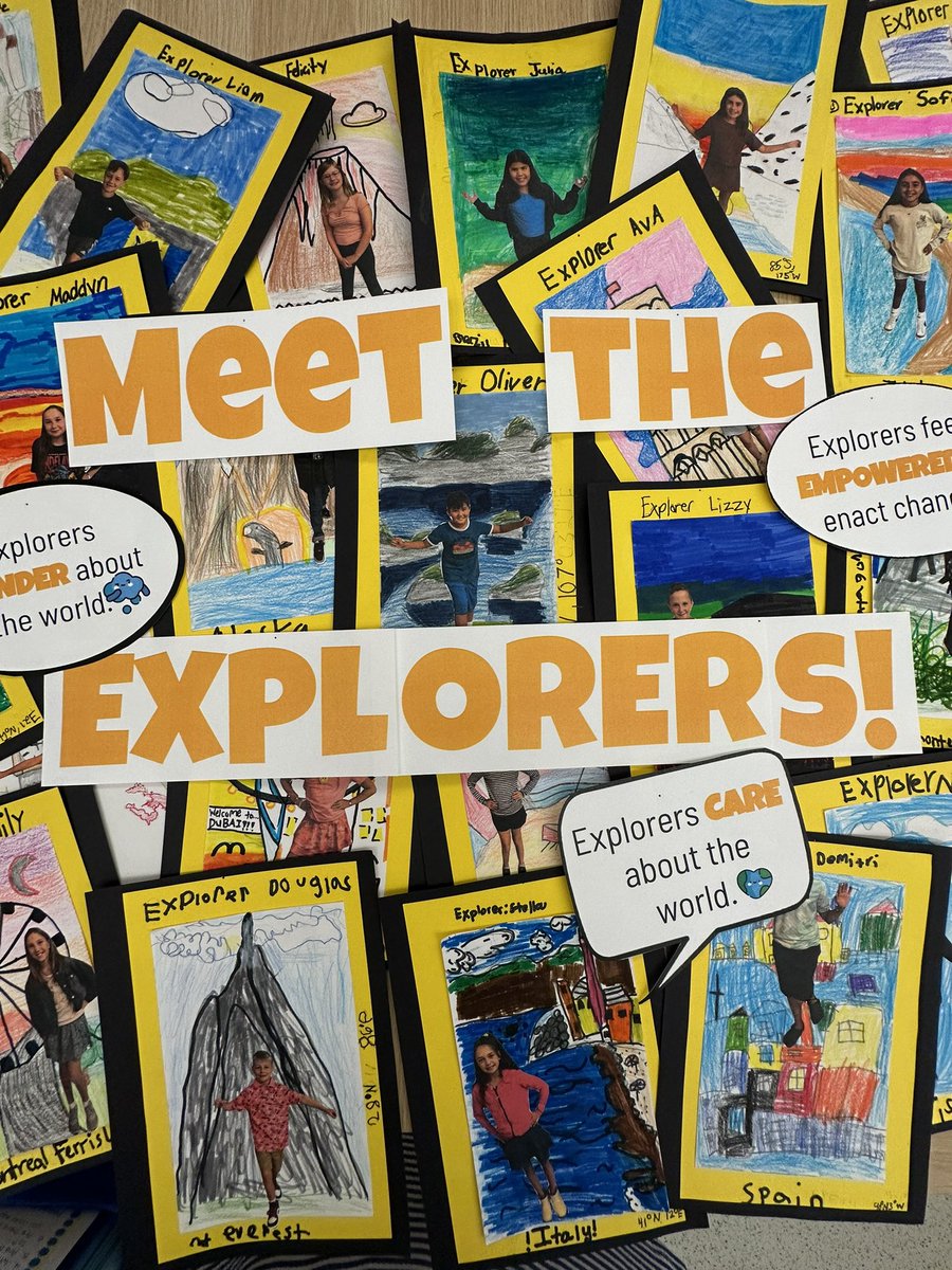 missklipfel's tweet image. Meet the Explorers! Ss have been building their @InsideNatGeo #explorermindset 🌍 We began with the attitudes of WONDER, EMPATHY &amp;amp; EMPOWERMENT. Ss choose a place they are curious to explore then used geographic practice to find the longitude &amp;amp; latitude #whereiexplore