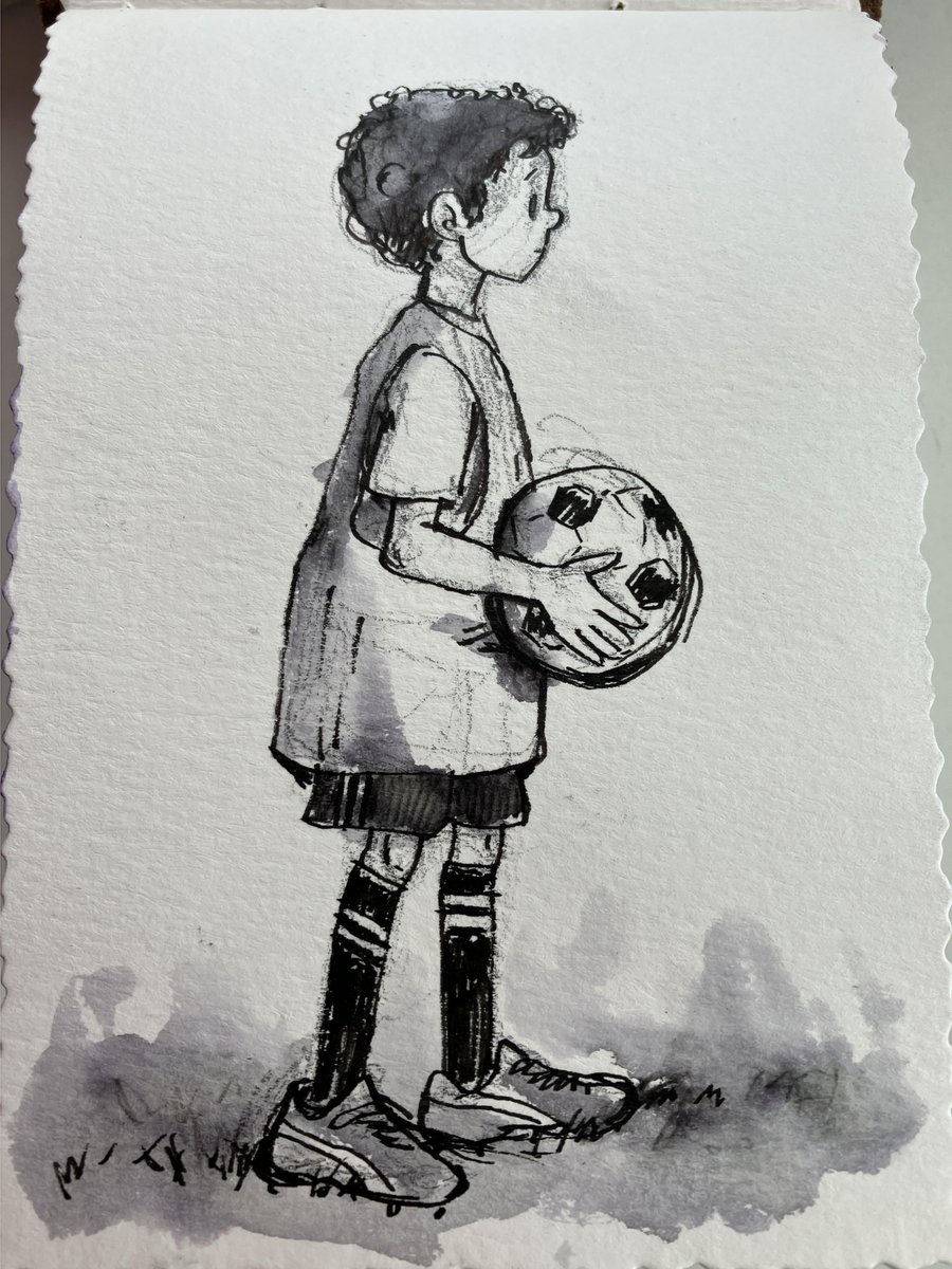 JamiesonV's tweet photo. Taking a break from Youth Sports Color Studies- now on to Youth Sports Ink Studies! https://t.co/c3RYq6Xt82