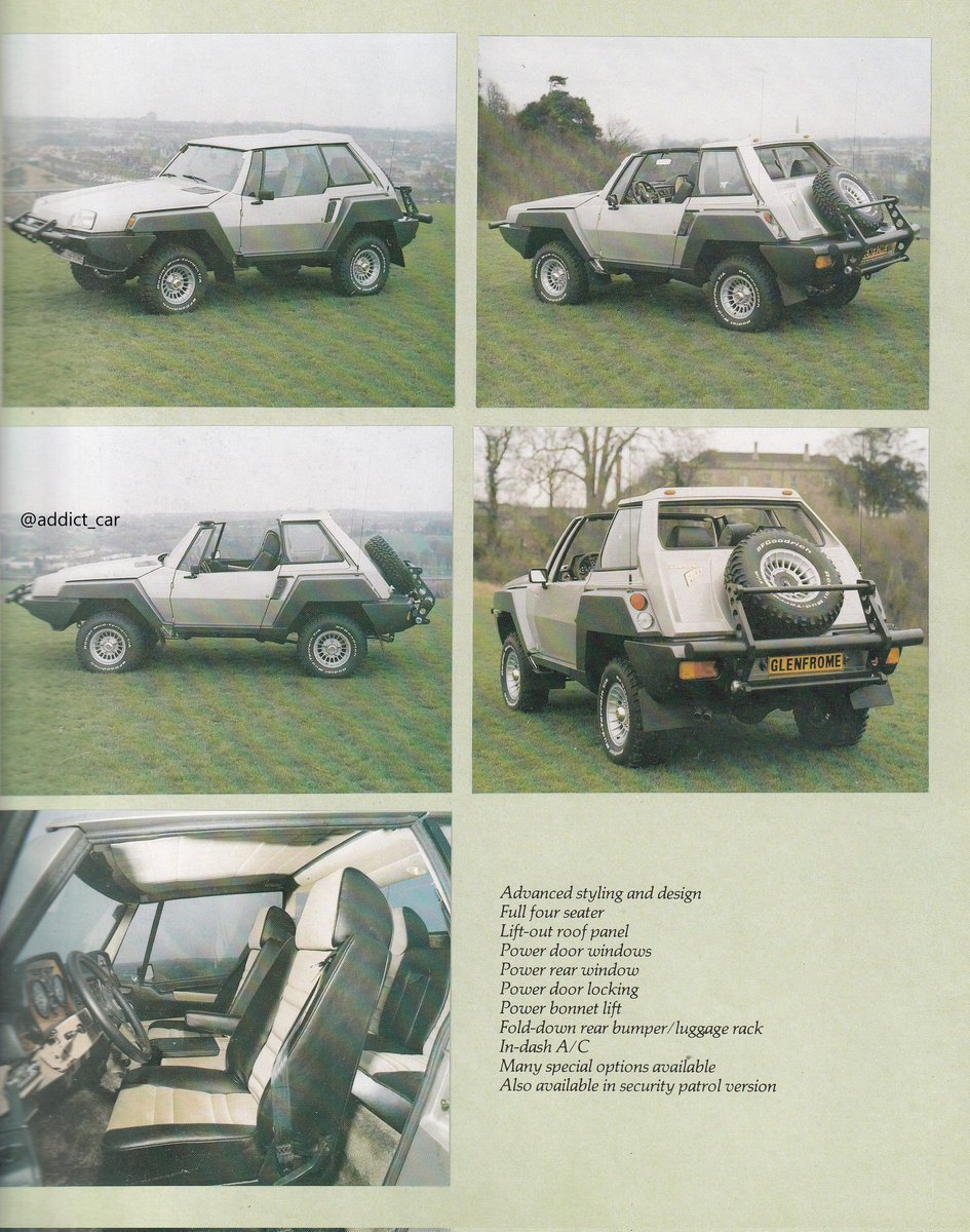 Today I'll be sharing various images from an interesting early '80s portfolio of Range Rover mk1 conversions by the Glenfrome coachbuilding company. This was very kindly donated to me by @ldsau93. We'll start with the remarkable Facet 'all-terrain coupé'. #carbrochure #Glenfrome
