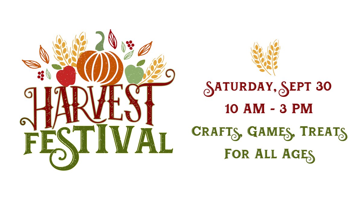 It's (almost) fall, y'all! Harvest Festival, Saturday, Sept 30, 10 AM to 3 PM. Crafts, story telling, games, treats, mini golf, therapy horses - don't miss it! balibrary.librarycalendar.com/event/harvest-…