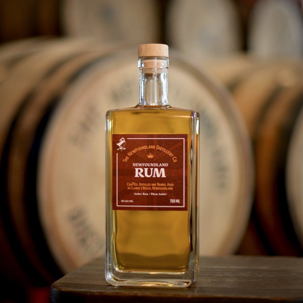 ‘Moving up and so alive…’ We are elated to introduce the first ever fully crafted, distilled, &amp; barrel aged rum produced in Newfoundland and Labrador! This is a classic amber rum with hints of caramel &amp; vanilla- perfect for all your favourite rum drinks.
