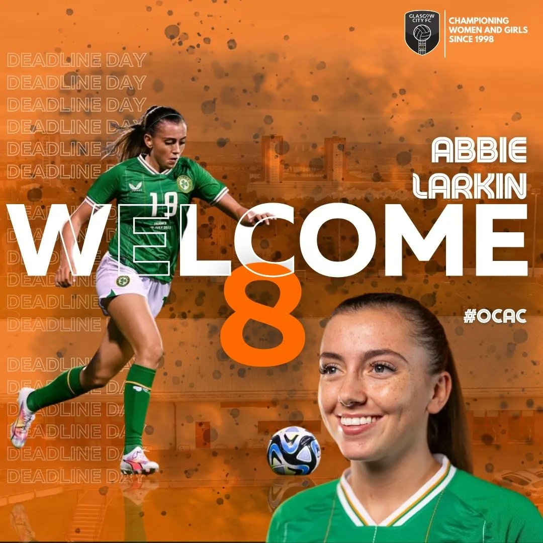 Glasgow City FC (@glasgowcityfc) on Twitter photo โ | Glasgow City are delighted to announce the deadline day signing of <a href="/AbbieLarkin7/">Abbie Larkin</a> from Shamrock Rovers.
โก๏ธbuff.ly/3Rm6z1b โ | Glasgow City are delighted to announce the deadline day signing of <a href="/AbbieLarkin7/">Abbie Larkin</a> from Shamrock Rovers.
โก๏ธbuff.ly/3Rm6z1b