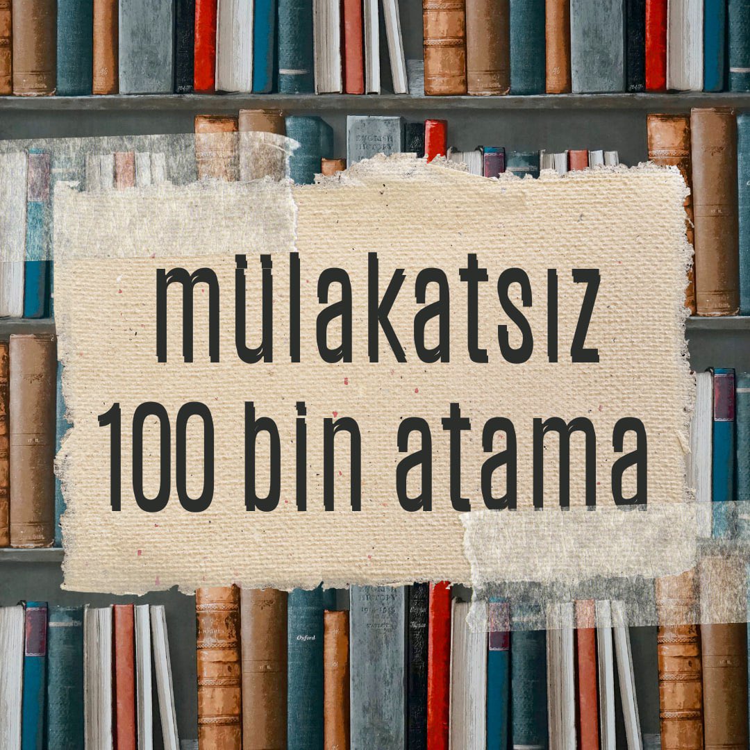 Atama bekleyen, adalet ve eşitlik isteyen, mülakat yerine liyakat talep eden gençlerimizin yanındayız. Seslerini duyun, atama yapın!
 #mülakatsız100binatama