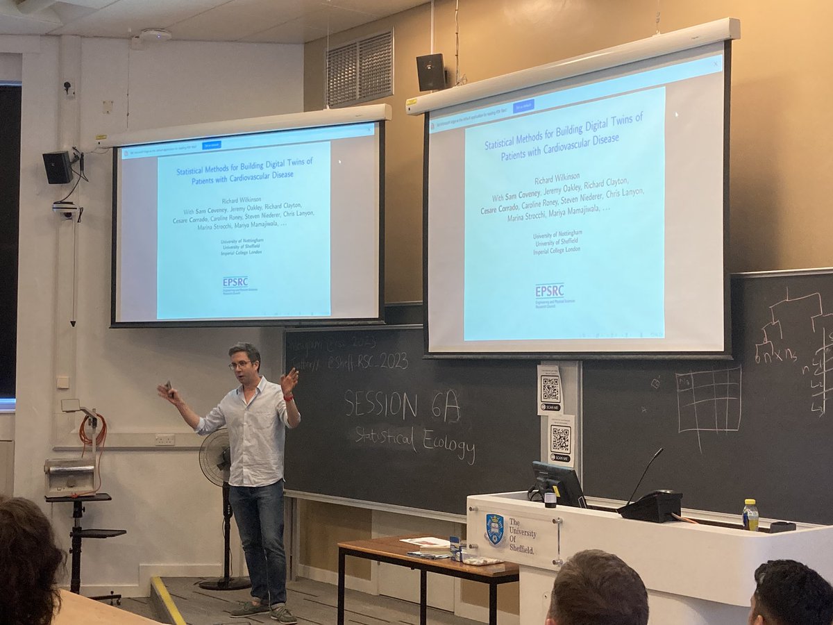 Wednesday recap 2/4: Our keynote speaker was Richard Wilkinson (<a href="/wilkinson_rich/">Richard Wilkinson</a>), who gave a very interesting talk on statistical methods for building digital twins for patients with heart disease!