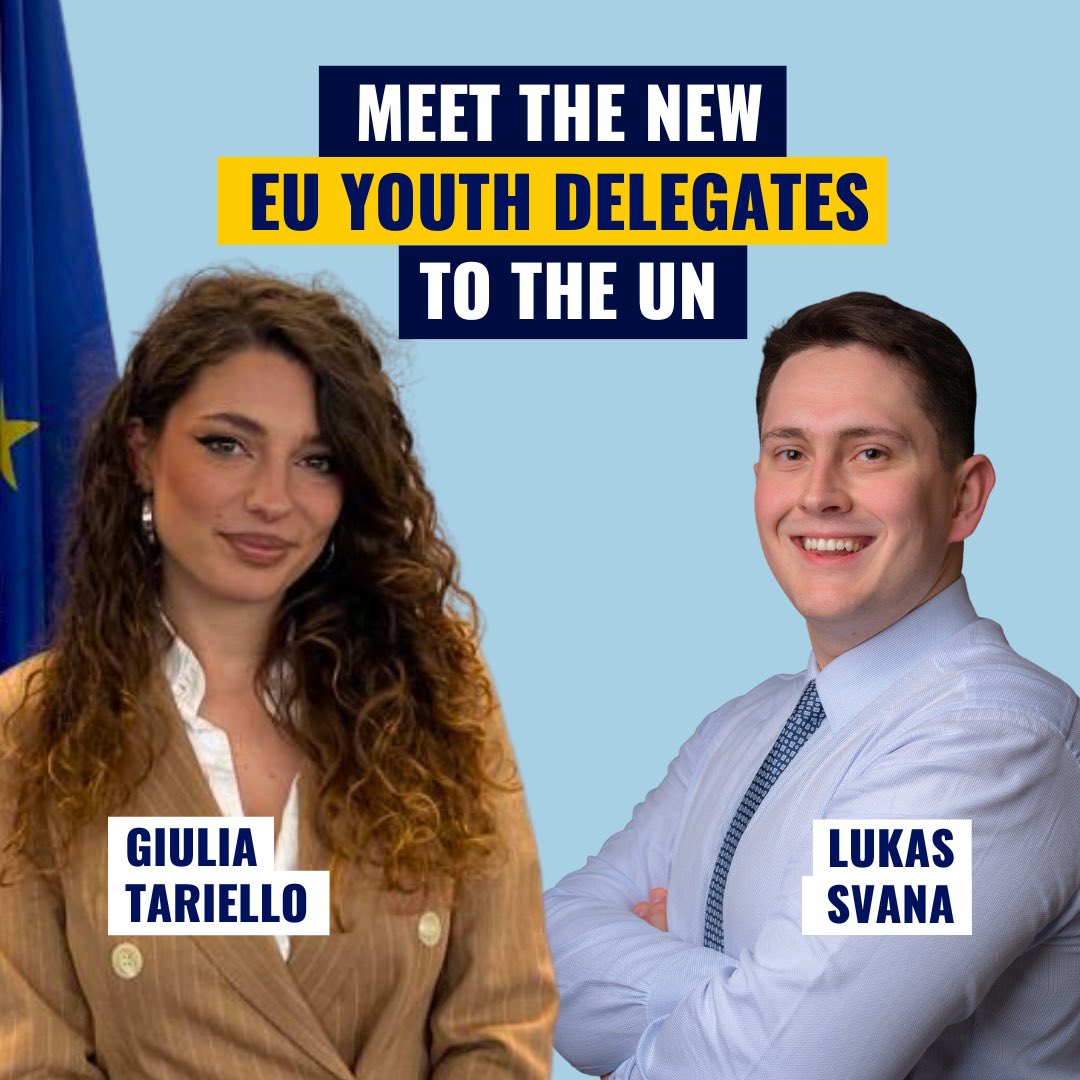 Ahead of #UNGA, say hi 👋 to @giuliatariello and @SvanaLukas, our new Youth Delegates to 🇺🇳!

They had a nice chat with @LKarnelutti and @nadia_g_c on representing youth perspectives on multilateral stage in line with 🇪🇺 #YouthActionPlan ⤵️

🎙️💬 bit.ly/3sRuDPt