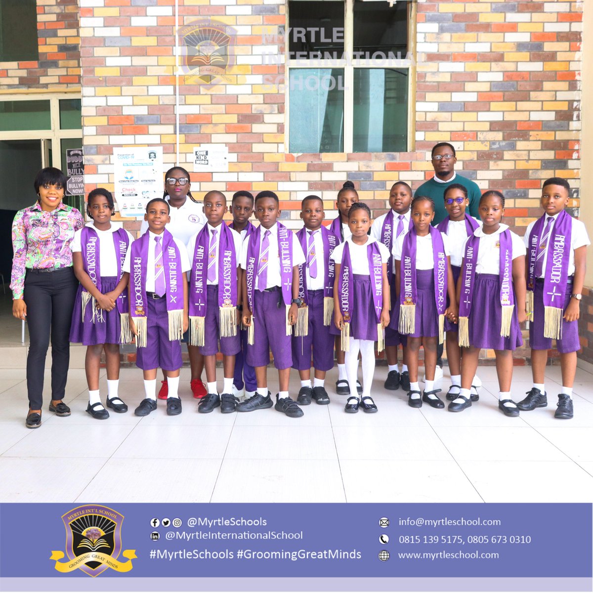 myrtleschools's tweet photo. Inauguration of the 2023 MIS Anti-Bullying Ambassadors in preparation for the Anti-Bullying Week 2023. 
#antibullyingweek #makeanoise #myrtleinternationalschool #myrtleschools #groominggreatminds https://t.co/laEoc2I6VC