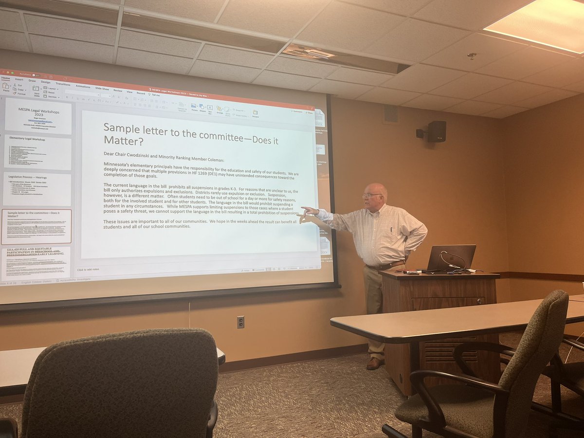 krell_m's tweet photo. Informative day for Northeast Principals as Roger Aronson shares important information at one of 6 Legal Seminars around the state. @MESPAprincipals https://t.co/1pHUm3cOEX