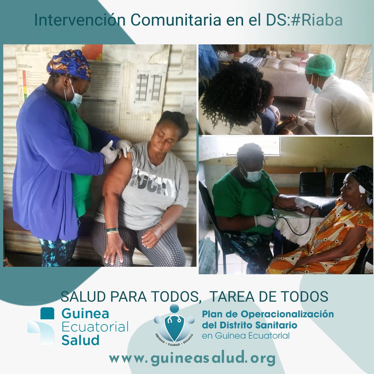 GuineaSalud's tweet photo. 👩⚕️Intervención Comunitaria en el DS de #Riaba en el CP de Bilelipa . Se realizaron 9 consultas médicas, 6 vacunaciones de rutina, y 4 control a niños sano. Se concluyó con una charla sobre #PrevencionHepatitis con 11 participantes.
#Globalhealth #Medicareforall #SaludParaTodos https://t.co/sPKeEAq8VN